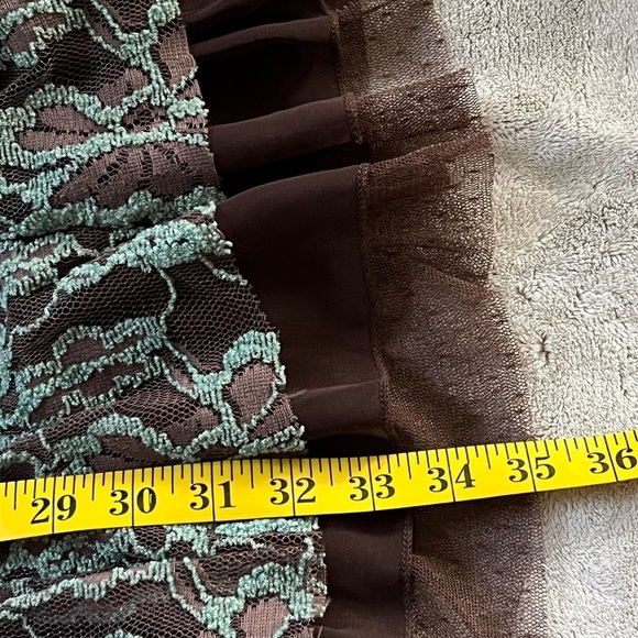 NWT Anthropologie A’reve Lace Romantic Dress Teal Brown Long Sleeve Size Small - Picture 16 of 16